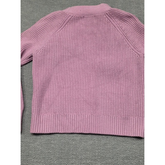 Old Navy Womens XS Mauve Pink Ribbed Shaker Knit V-Neck Button Front Cardigan - Picture 9 of 10